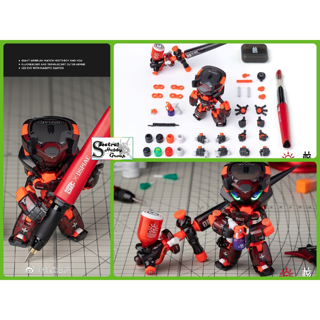 Bút sơn mô hình DSPIAE kèm figure HEATS BOY GIANT AIRBRUSH Knife holder