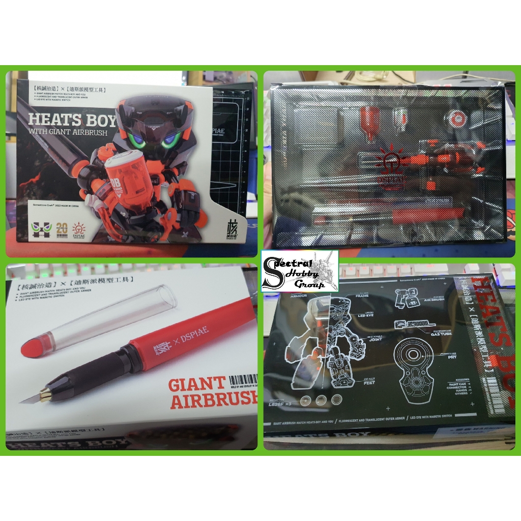 Bút sơn mô hình DSPIAE kèm figure HEATS BOY GIANT AIRBRUSH Knife holder