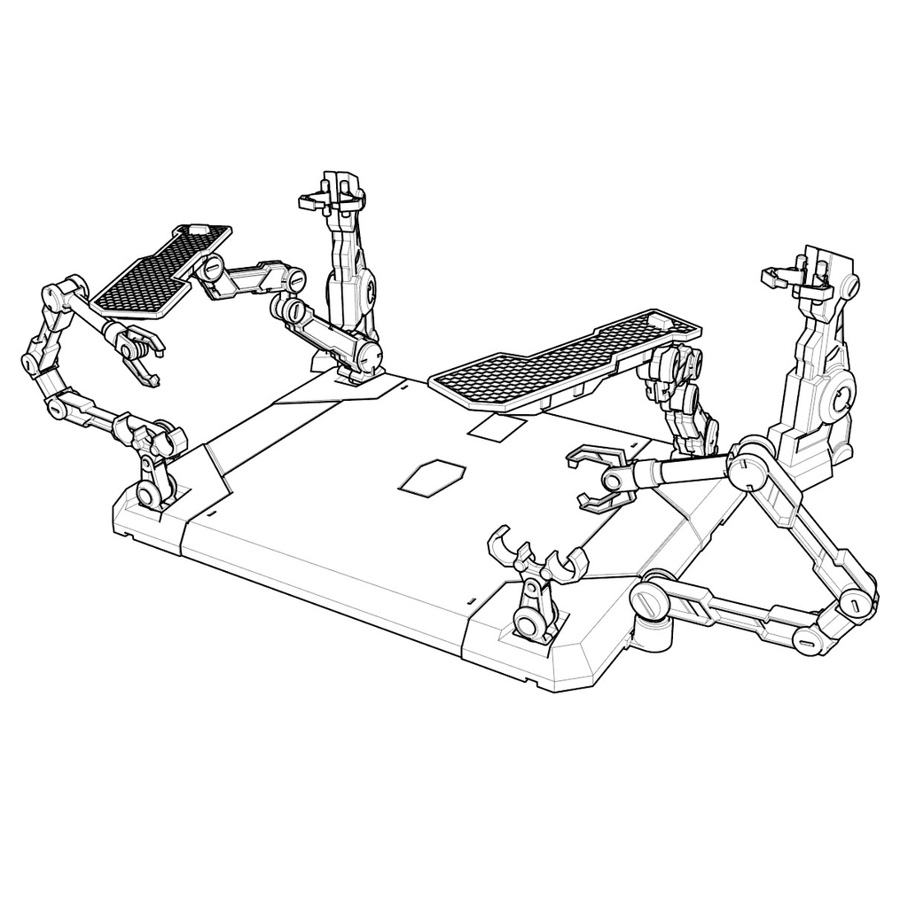Phụ kiện đế base stand MG cho Sazabi và các loại gundam MAINTENANCE HANGAR STAND Platform