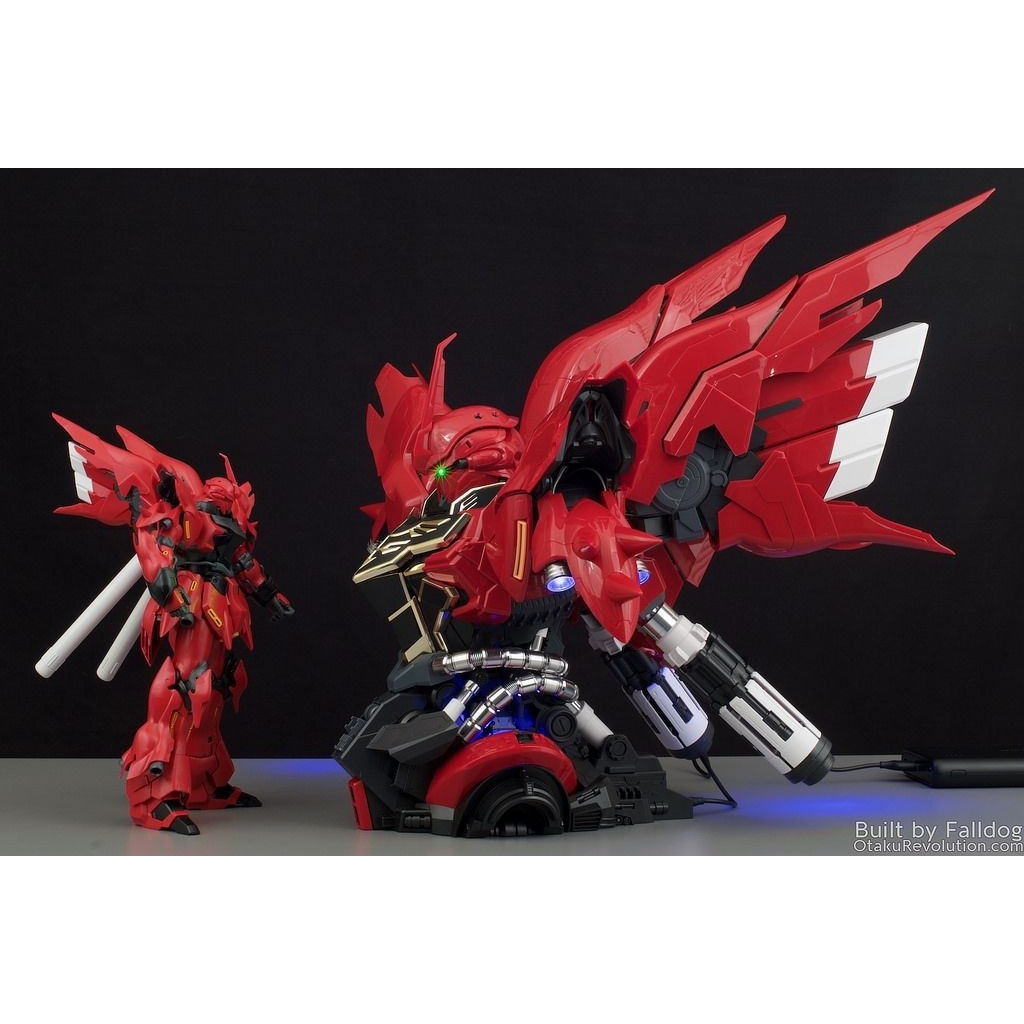 Mô hình lắp ráp 1/35 Sinanju Head Bust (Light led + water stickers + metal parts + Base platform)