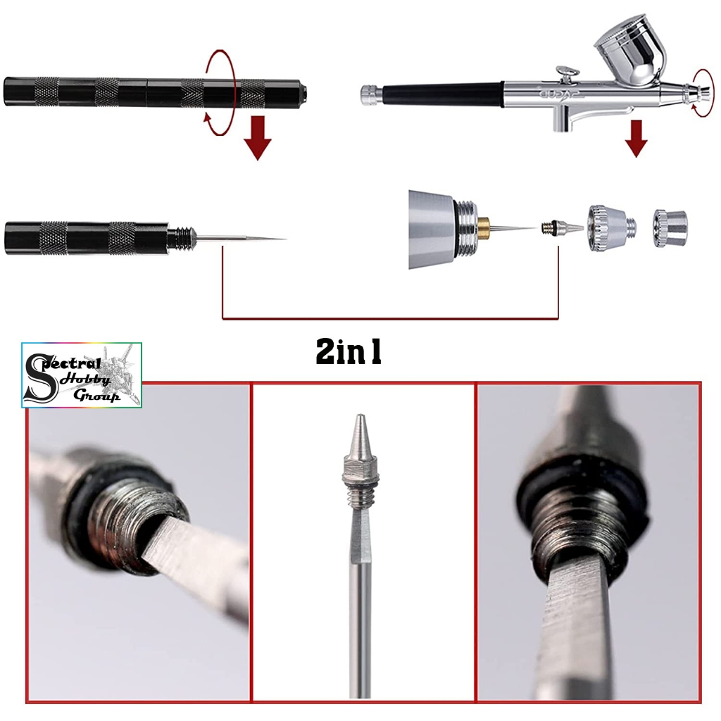 Dụng cụ vệ sinh sửa chữa bút sơn airbrush nursing Cleaning tool