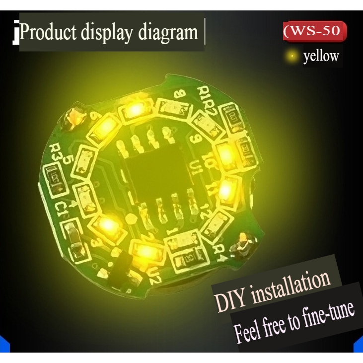 Đèn LED từ tính chạy xoay 4 lighting mode cho MG GN Drive magnetic control quantum rotating WS50