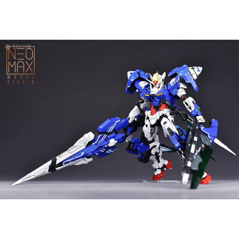 Mô hình lắp ráp MJH MG 1/100 gundam 00 seven sword 7s 007s ver MB Red Blue color double weapon