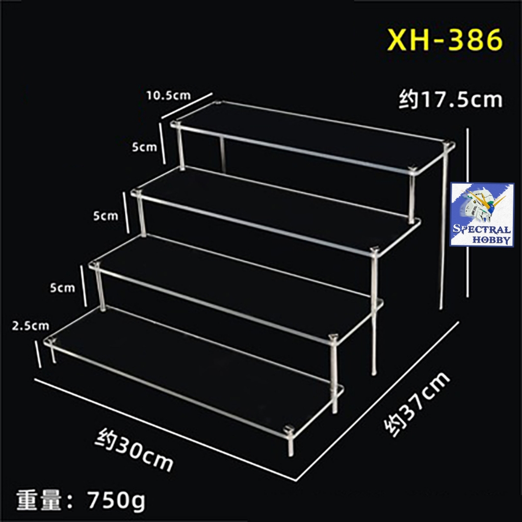 Phụ kiện giá bầy mô hình 3 4 tầng base mica toy box play display stand Ladder