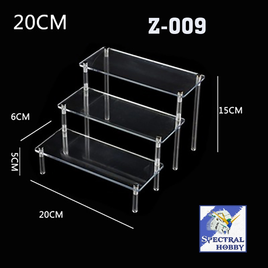 Phụ kiện giá bầy mô hình 3 4 tầng base mica toy box play display stand Ladder