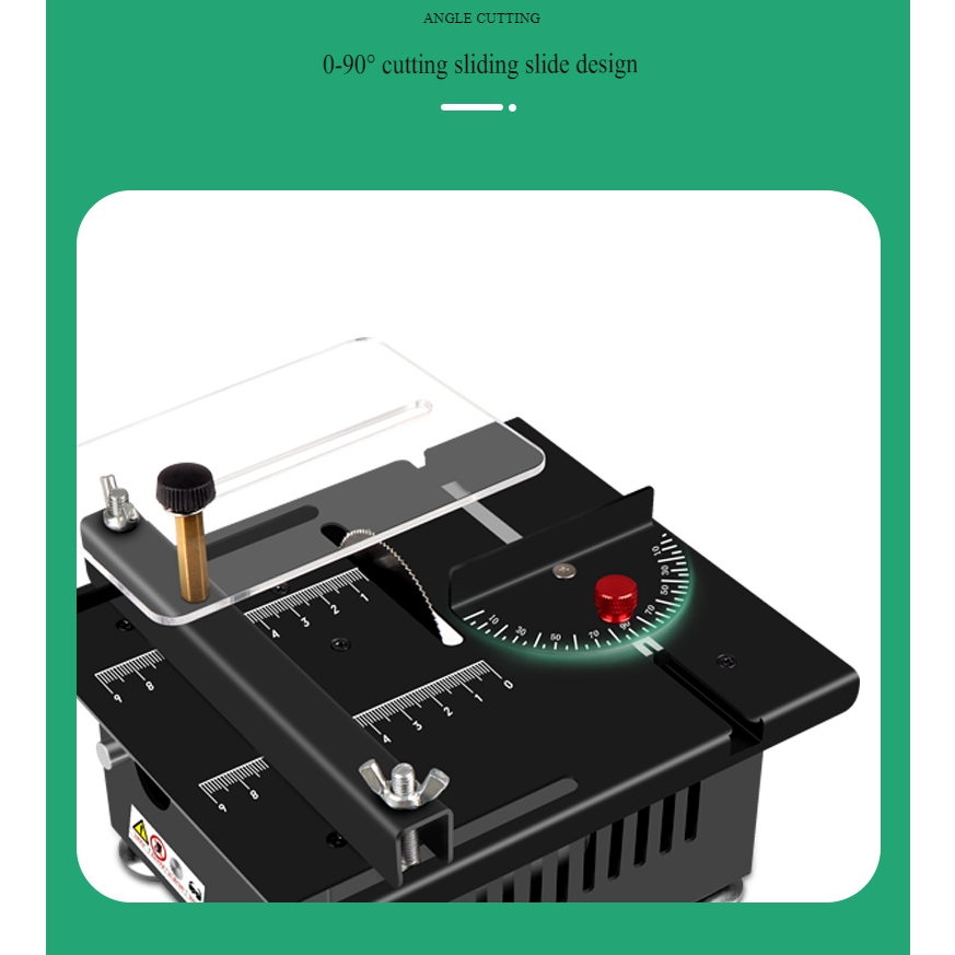 Máy mài khoan cắt cưa bàn đa năng 100W nâng hạ lưỡi cưa desktop mini table saw LONGXIANG