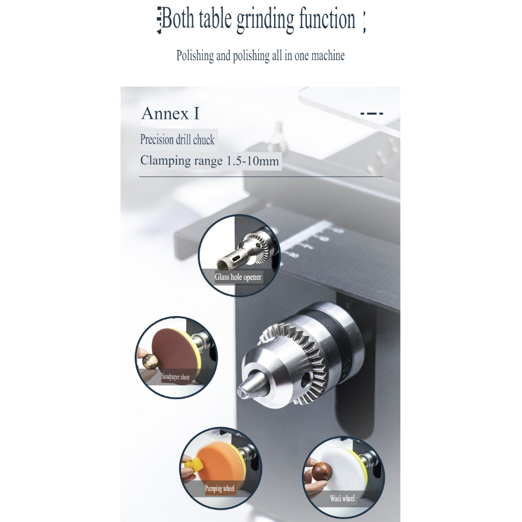 Máy mài khoan cắt cưa bàn đa năng 1200W desktop mini table saw LONGXIANG