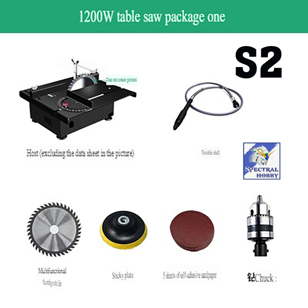 Máy mài khoan cắt cưa bàn đa năng 1200W desktop mini table saw LONGXIANG