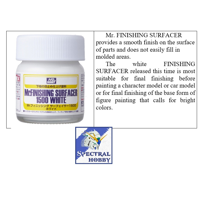 Sơn lót bề mặt primer Mr Surfacer metal resin và các vật liệu Mr.hobby