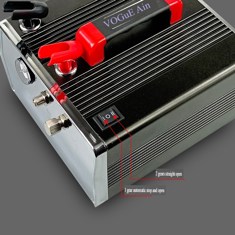 Máy nén khi mini Airbrush Compressor Pump HS317 with Storage Tank Battery 2000 MA