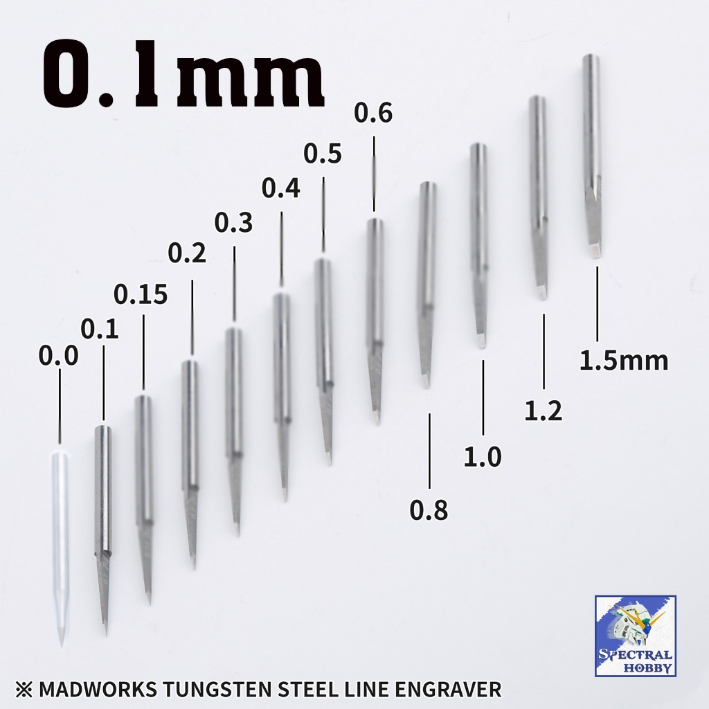 Dụng cụ MADWORK CHISEL tạo lằn kẻ line cho mô hình thép vonfram Line Engraver Tungsten Steel MAD