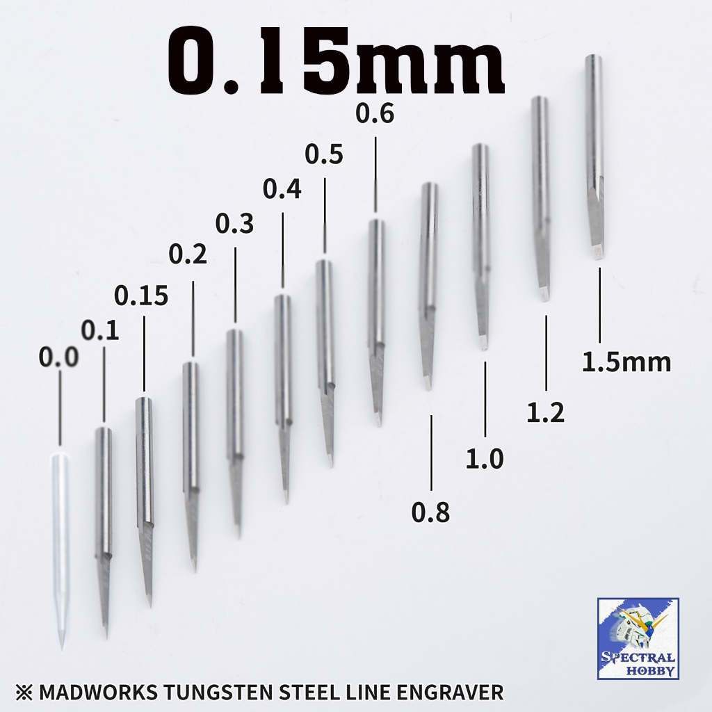 Dụng cụ MADWORK CHISEL tạo lằn kẻ line cho mô hình thép vonfram Line Engraver Tungsten Steel MAD