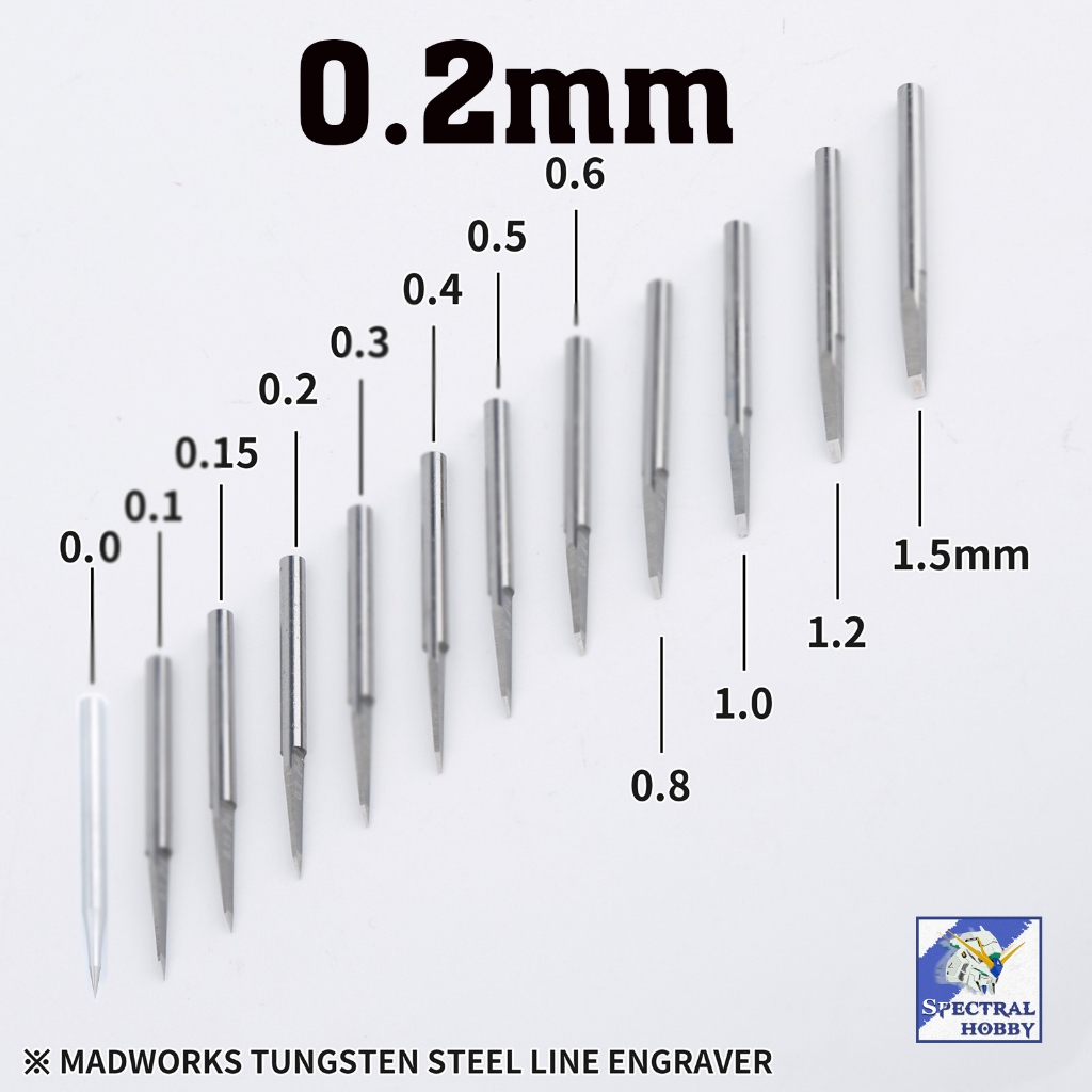 Dụng cụ MADWORK CHISEL tạo lằn kẻ line cho mô hình thép vonfram Line Engraver Tungsten Steel MAD