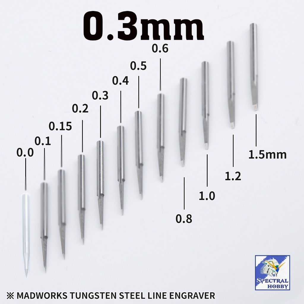 Dụng cụ MADWORK CHISEL tạo lằn kẻ line cho mô hình thép vonfram Line Engraver Tungsten Steel MAD