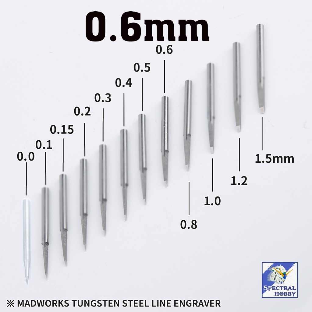 Dụng cụ MADWORK CHISEL tạo lằn kẻ line cho mô hình thép vonfram Line Engraver Tungsten Steel MAD