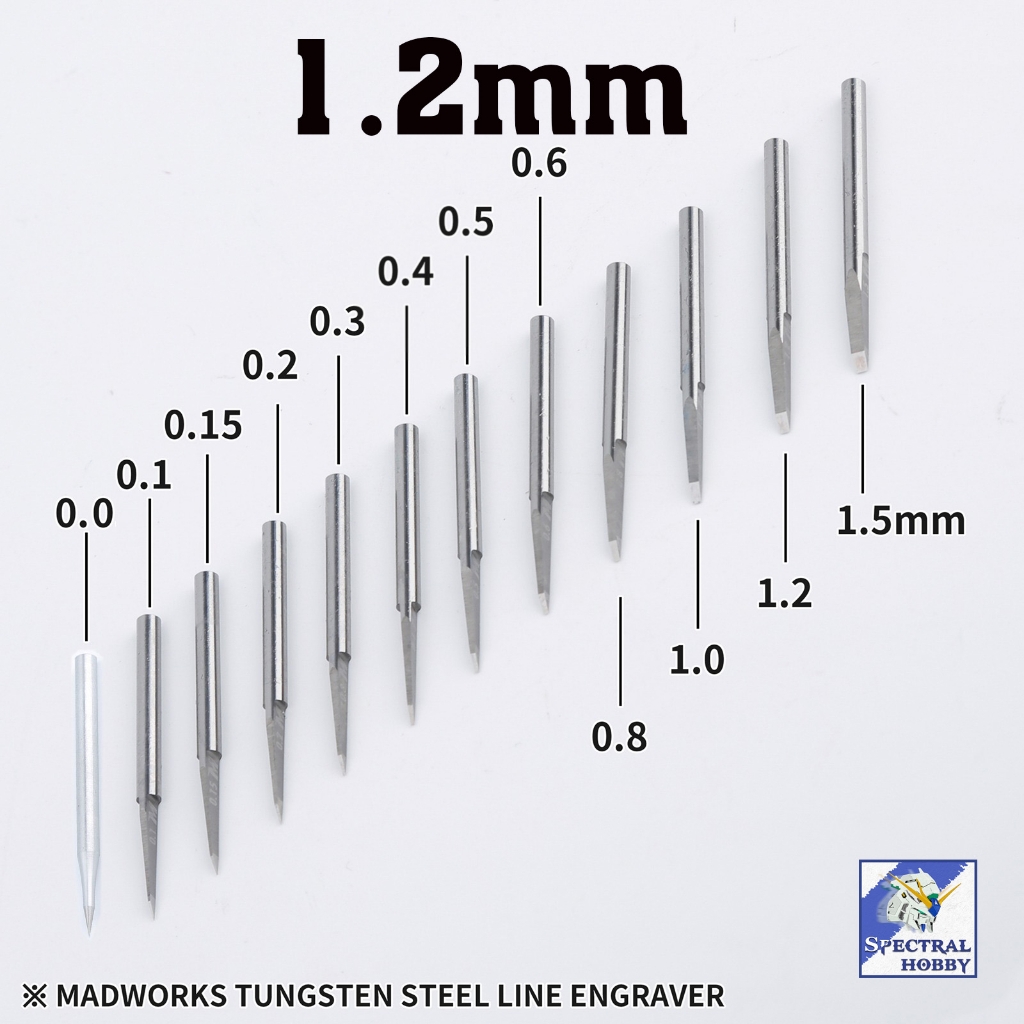 Dụng cụ MADWORK CHISEL tạo lằn kẻ line cho mô hình thép vonfram Line Engraver Tungsten Steel MAD
