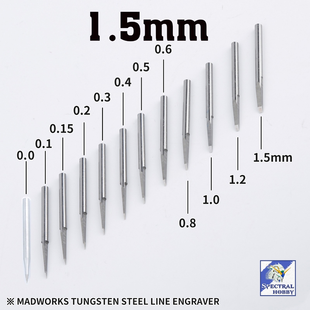 Dụng cụ MADWORK CHISEL tạo lằn kẻ line cho mô hình thép vonfram Line Engraver Tungsten Steel MAD
