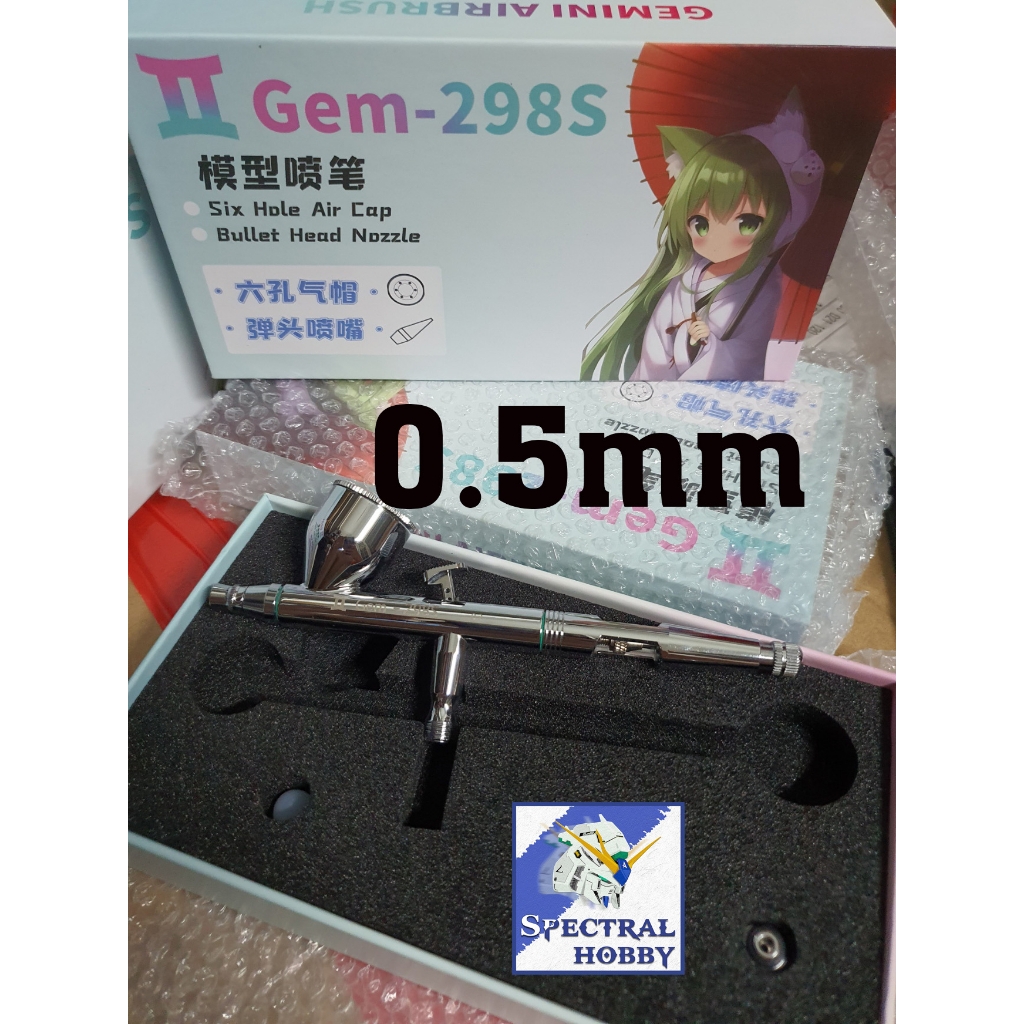 Bút sơn mô hình Gemini airbrush GEM298 Gen II 0.3mm 0.5mm double action