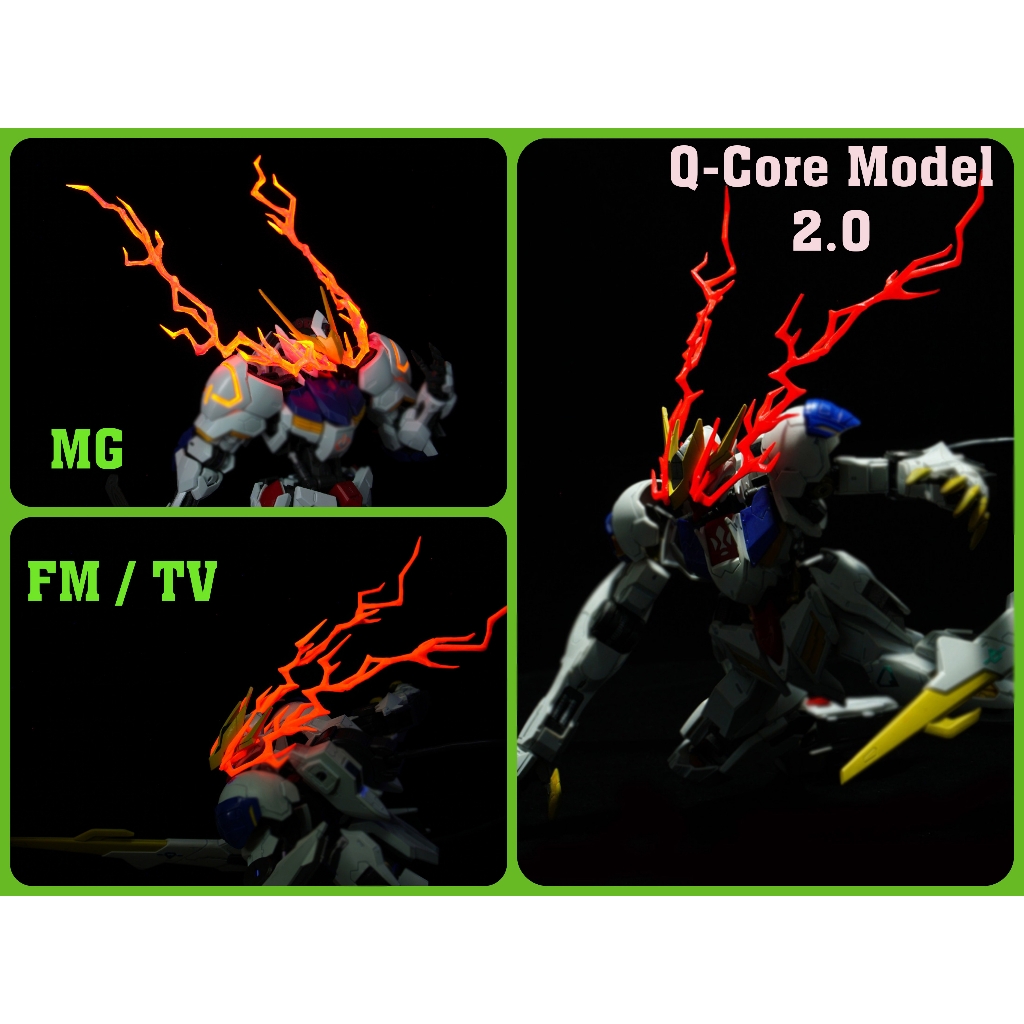 PHụ kiện Hiệu ứng Effect lửa + sừng cho MG FM 1/100 Gundam Barbatos  / Lupus / Rex (sp không kèm gundam)