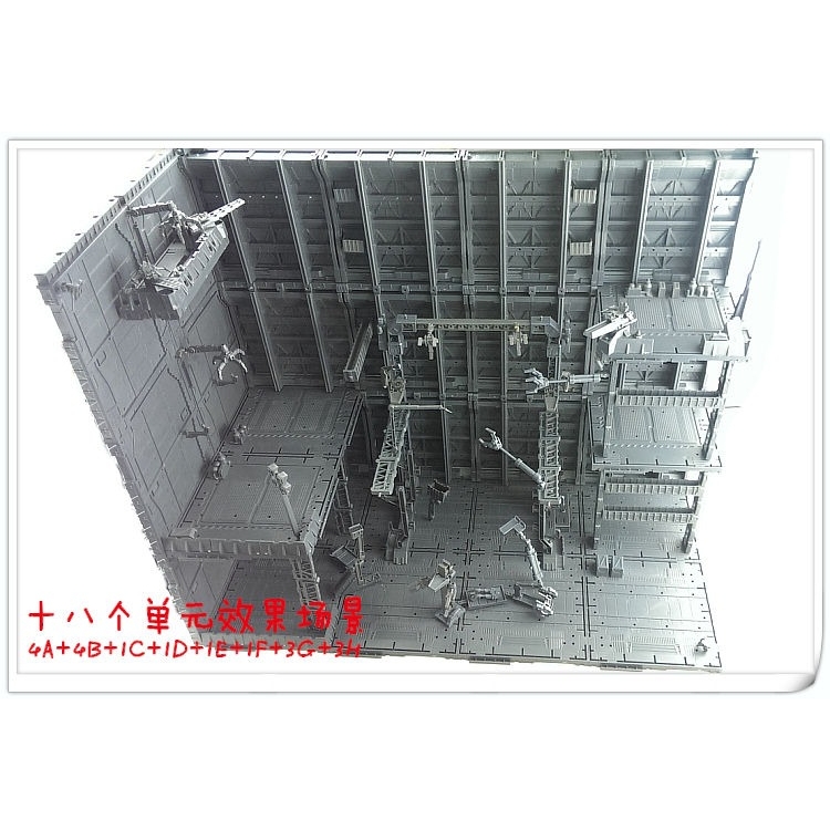 Mô hình sa bàn Domain base CG Set 18 bộ 4A+4B+1C+1D+1E+1F+3G+3H gundam Hangar