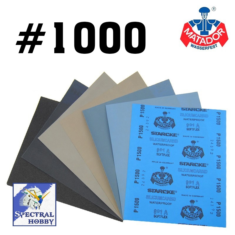 Giấy nhám Đức mài mịn Nước / khô Starcke Matador Waterproof Sandpaper #400 - 7000 Germany