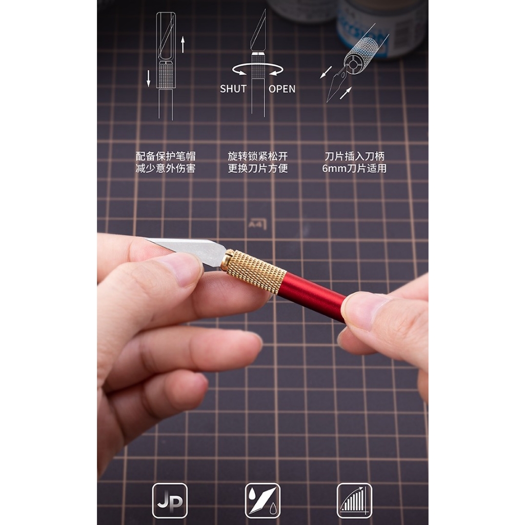 Dao kĩ thuật mô hình GALAXY lightweight wide mouth engraving pen knife metal