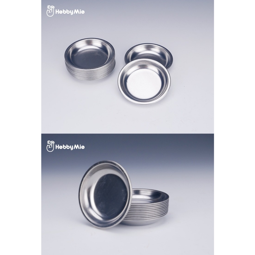 Dụng cụ mô hình bát pha sơn Hobby Mio spraying hand painted full metal palette paint tray