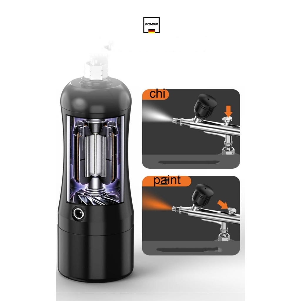 Bộ máy sơn KOMAX Compressor Air Pump mini handheld portable