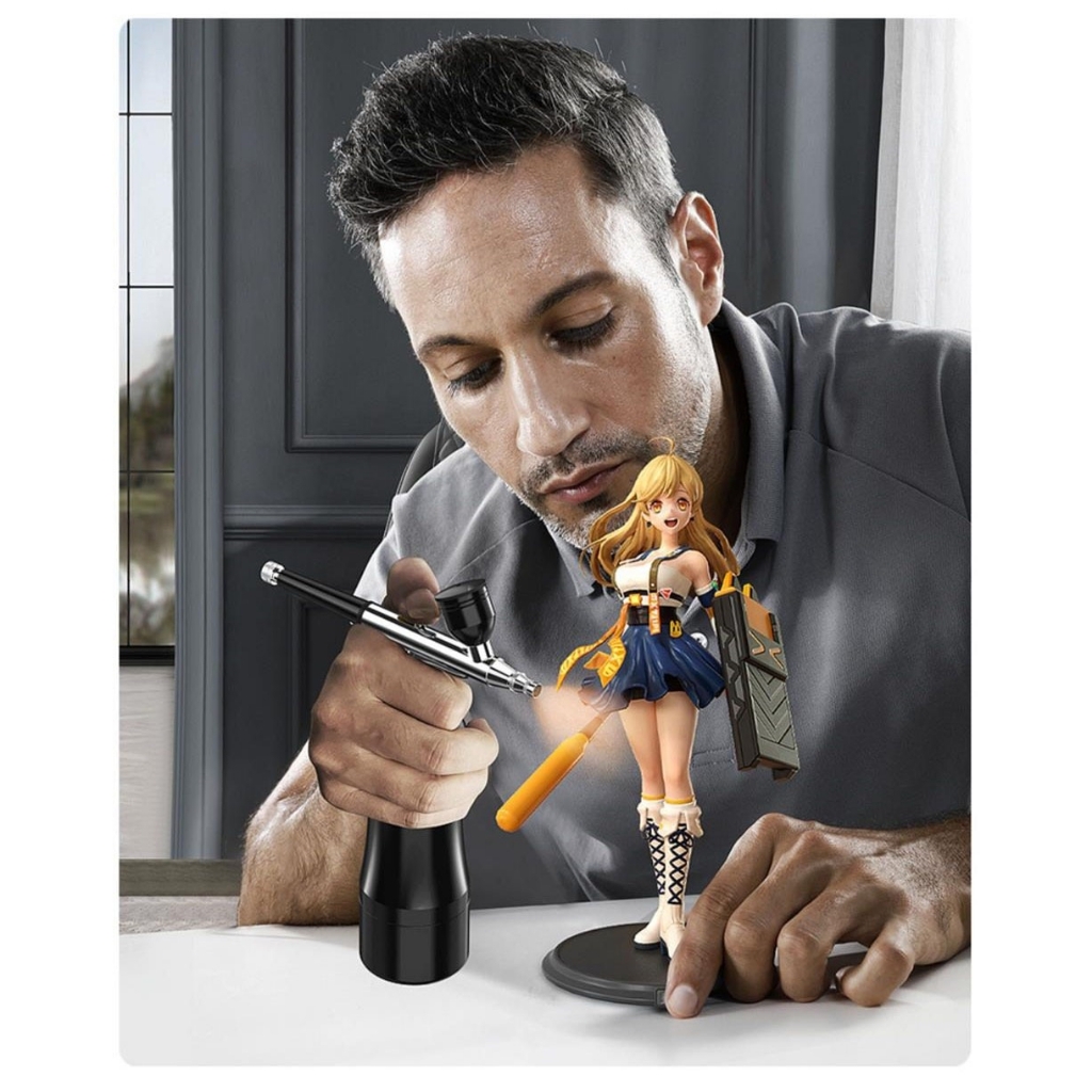 Bộ máy sơn KOMAX Compressor Air Pump mini handheld portable