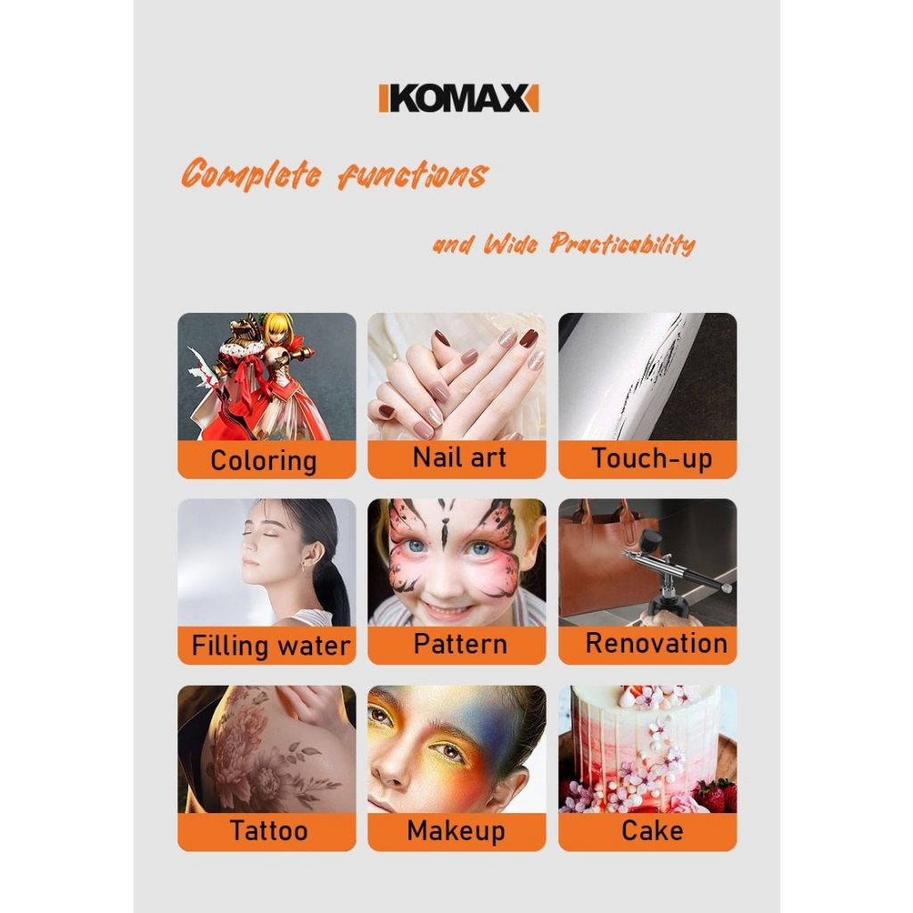 Bộ máy sơn KOMAX Compressor Air Pump mini handheld portable