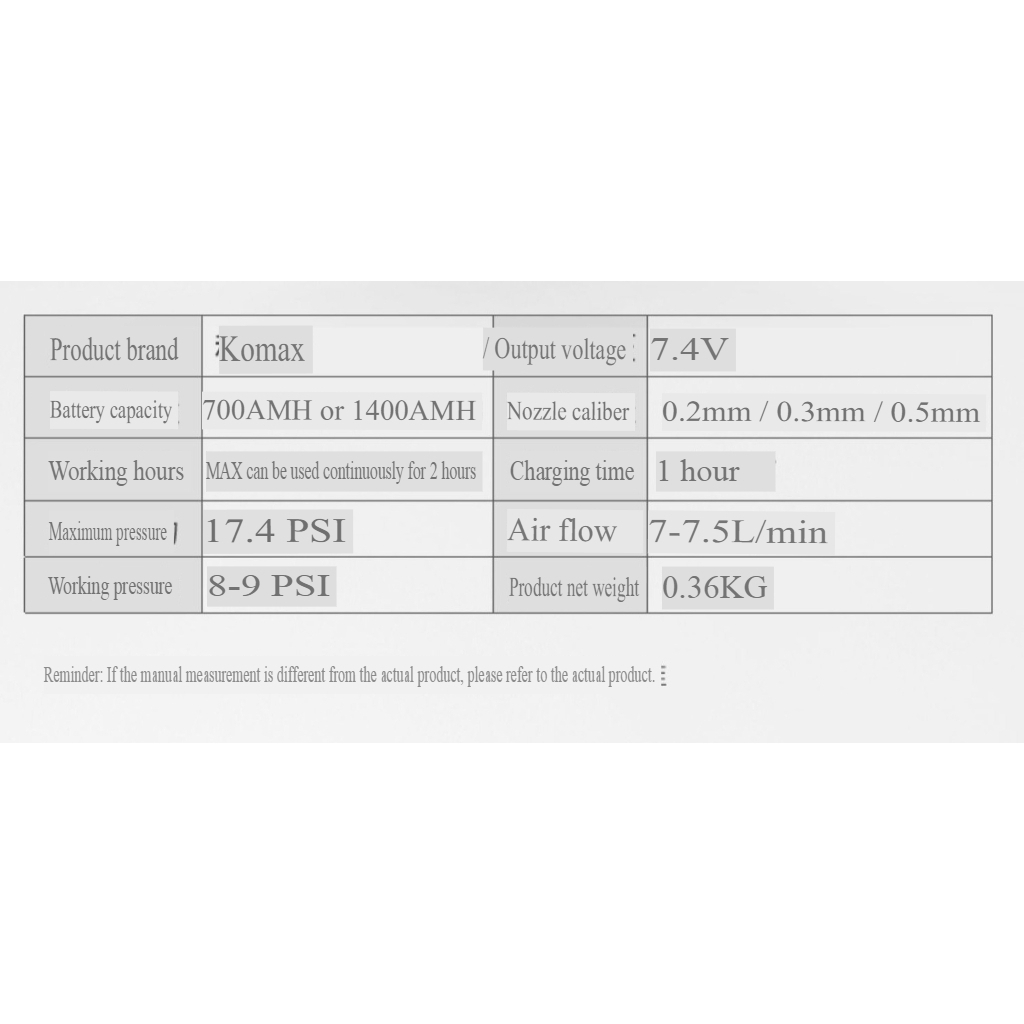 Bộ máy sơn KOMAX Compressor Air Pump mini handheld portable
