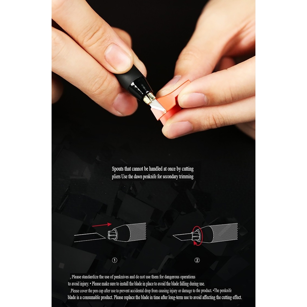 Bộ dụng cụ DSPIAE cơ bản đầy đủ cho mô hình (kìm, dũa, dao, nhíp, nhám, tách part, ...) TC-S01 Tool Set