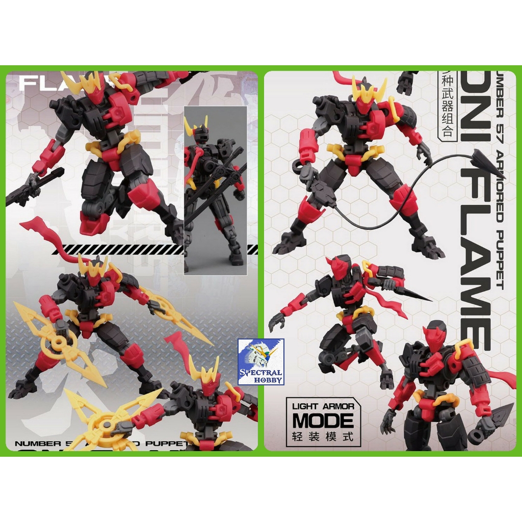Mô hình lắp ráp FIFTY SEVEN 1/24 Armored Puppet 57-G02 Oni Flame Shadow Wolf