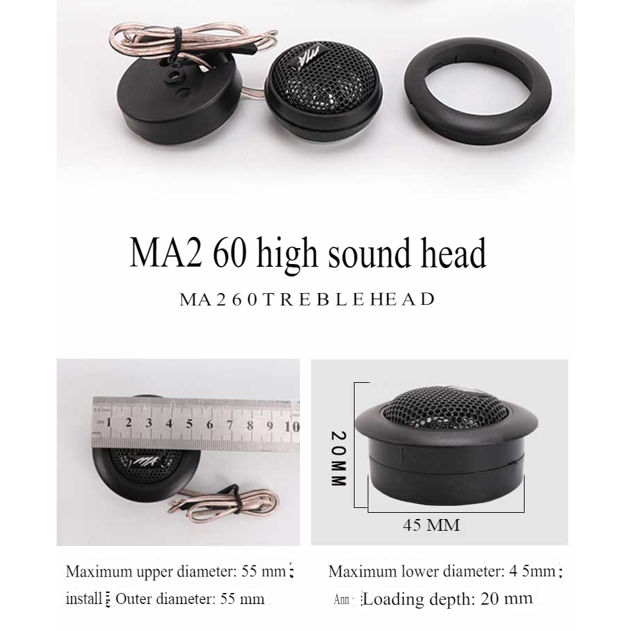 Cặp Loa treble 12v 35w MA-260 Car Power Loud Speaker Dome Speaker Tweeter