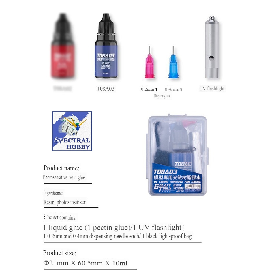 Dụng cụ keo đa năng UV Galaxy cho mô hình Super Glue light curing adhesive liquid gel type