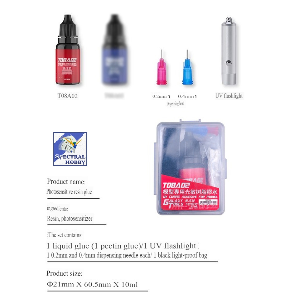 Dụng cụ keo đa năng UV Galaxy cho mô hình Super Glue light curing adhesive liquid gel type