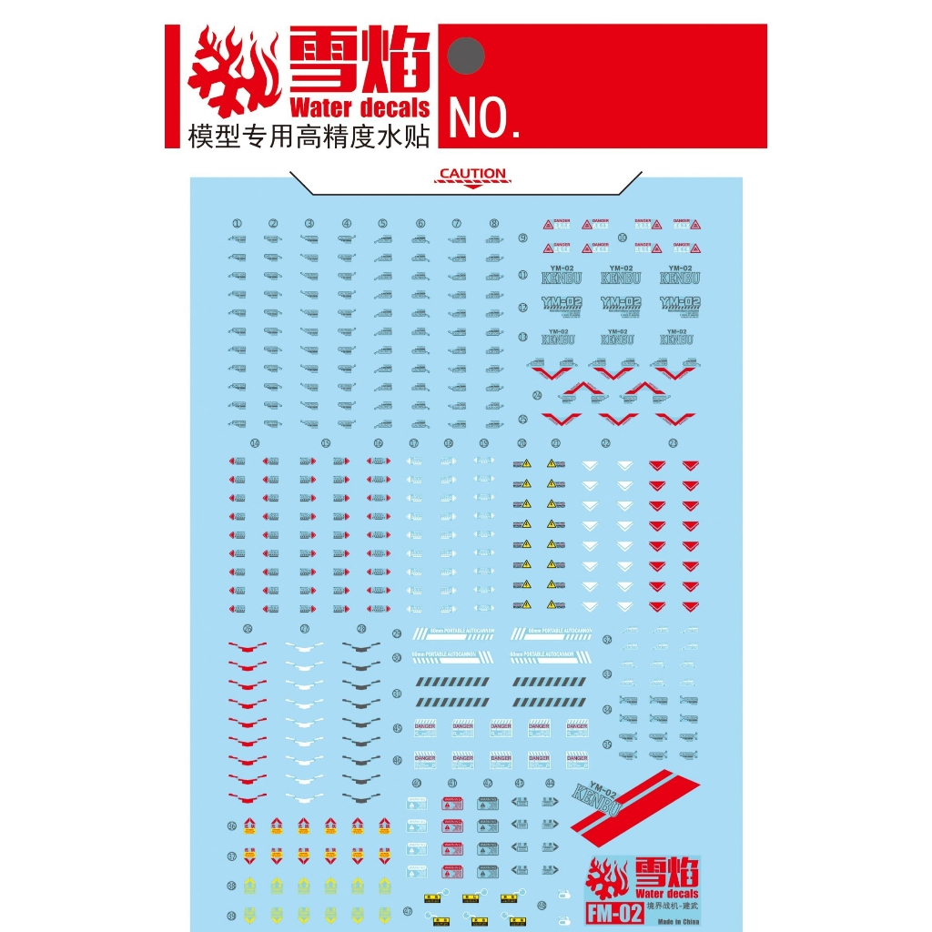 Decal nước dán mô hình Mailes Kenbu các loại Water sticker