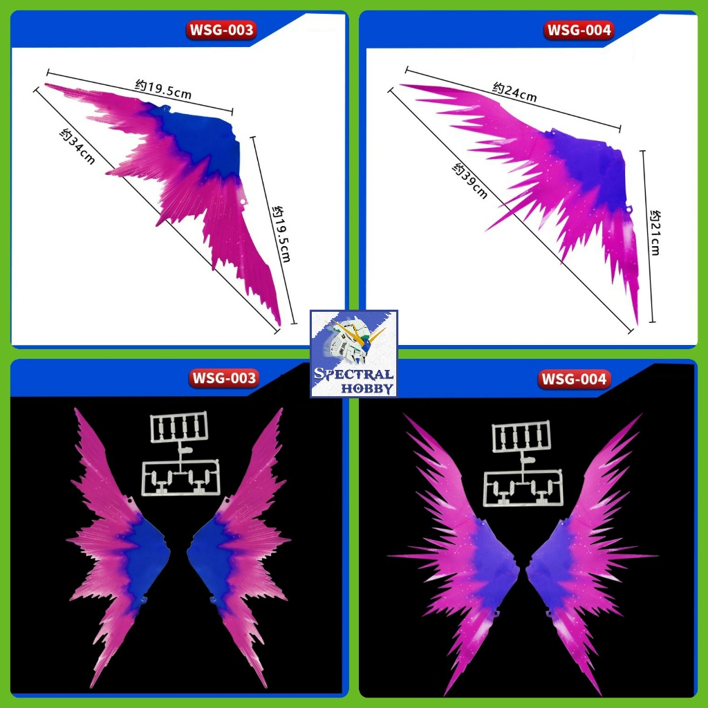 Phụ kiện Mô hình Effect Wing cho MG RG Destiny ver MB + HG/RG base 1/144 (sp không kèm gundam)