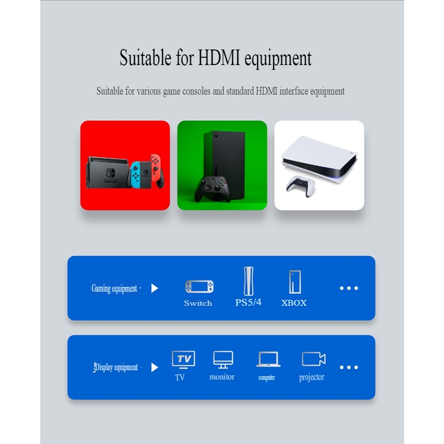 Dây Cáp HDMI 2.1 Tốc Độ Cao 48Gbps 8K 60Hz - 4K 120Hz thích hợp cho TV máy tính PS4 PS5 NS 2m Male-Male