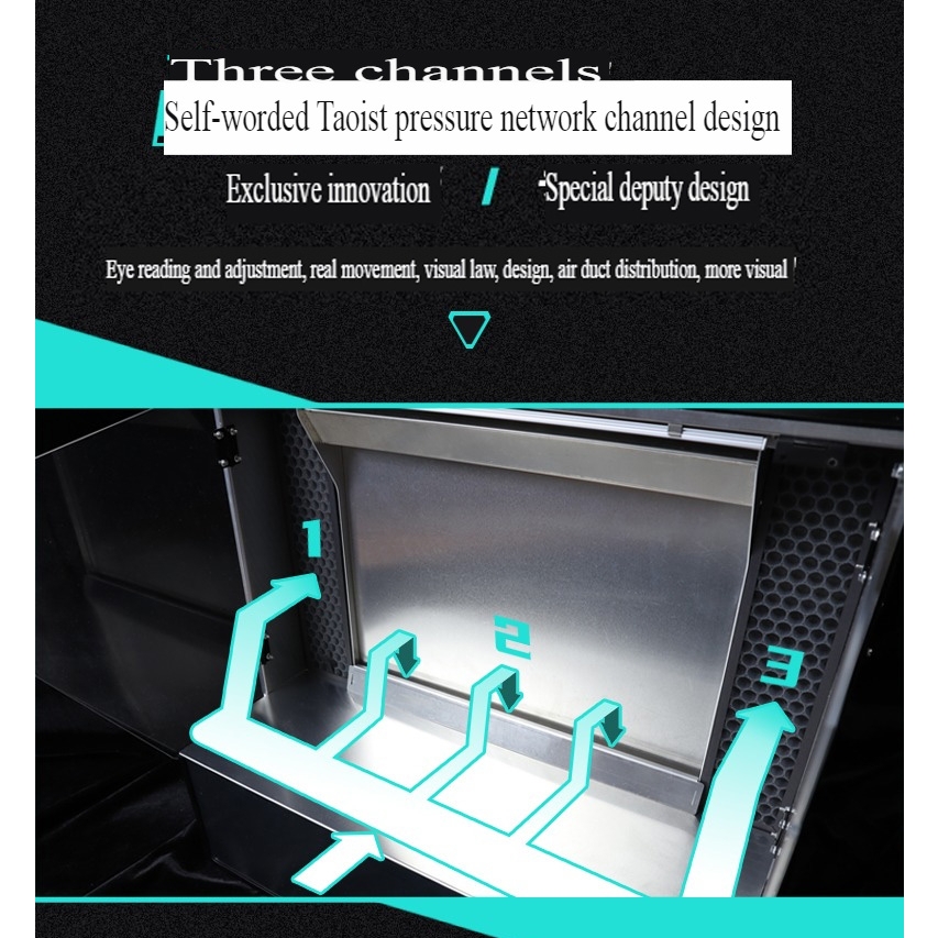 Hộp hút mùi sơn thác rèm nước MD V3 áp suất âm 115W Negative pressure water curtain spray box