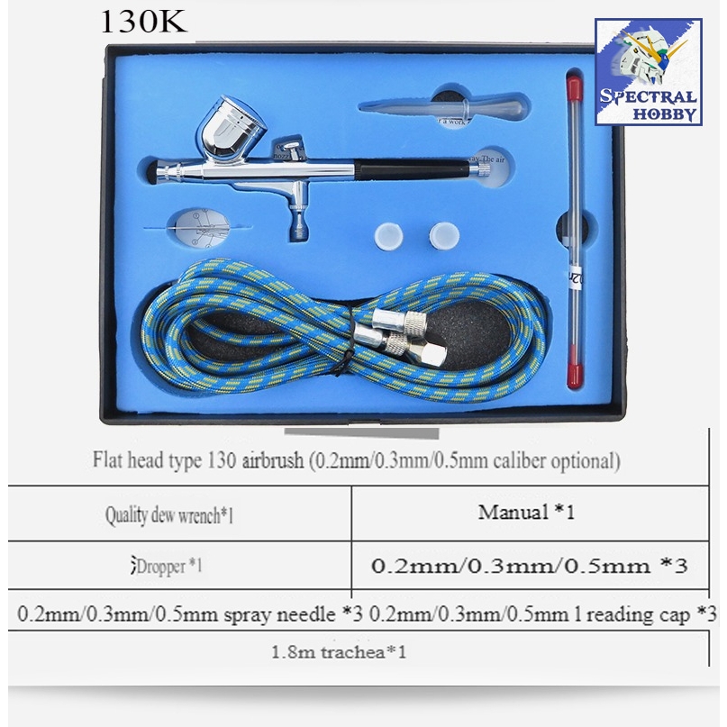 Bút sơn mô hình Pen Airbrush Double Action 0.3mm HD130 HD131 0.2mm 0.5mm Taiwan series