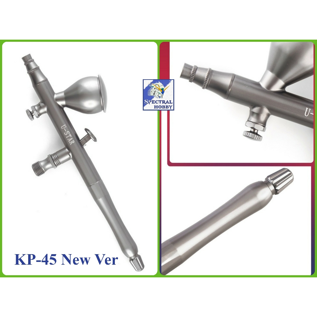 Dụng cụ bút sơn mô hình Pen airbrush USTAR KP45 KP-45 0.3mm 7cc Dual Action Japan Style