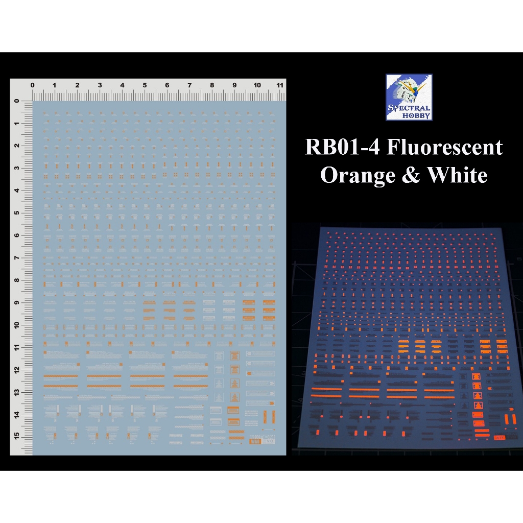 Decal nước dán mô hình RB01 RB02 cảnh báo MG HG RG EVO General Warning Caution Water Sticker