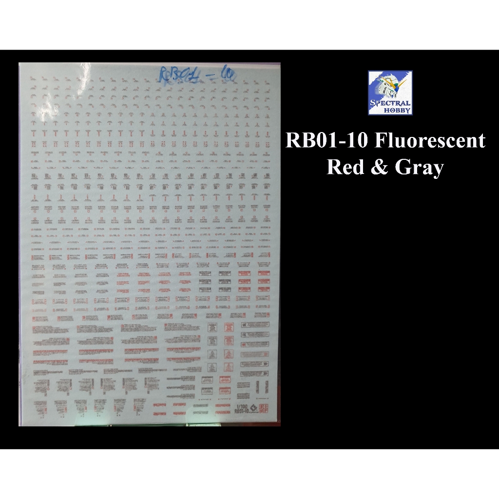 Decal nước dán mô hình RB01 RB02 cảnh báo MG HG RG EVO General Warning Caution Water Sticker