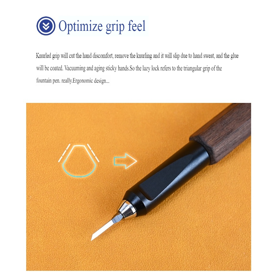 Dụng cụ 100Shiki kẻ tạo line chisel 0.1 - 1.0mm cho mô hình kèm Cán chisel Yata mirror engraving knife pen holder