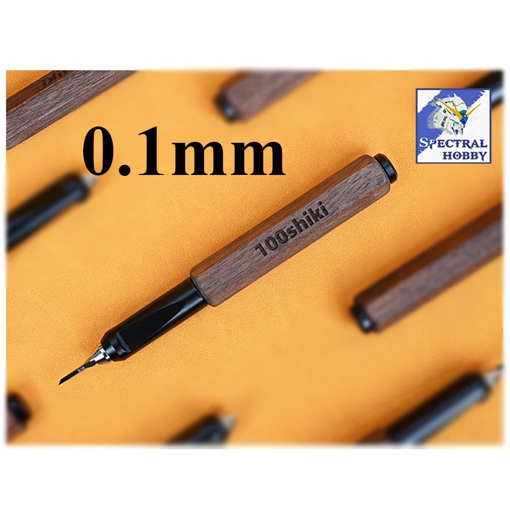 Dụng cụ 100Shiki kẻ tạo line chisel 0.1 - 1.0mm cho mô hình kèm Cán chisel Yata mirror engraving knife pen holder