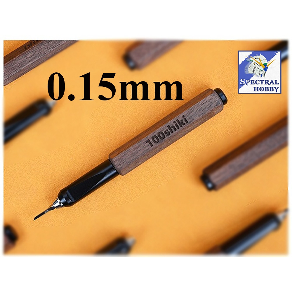 Dụng cụ 100Shiki kẻ tạo line chisel 0.1 - 1.0mm cho mô hình kèm Cán chisel Yata mirror engraving knife pen holder