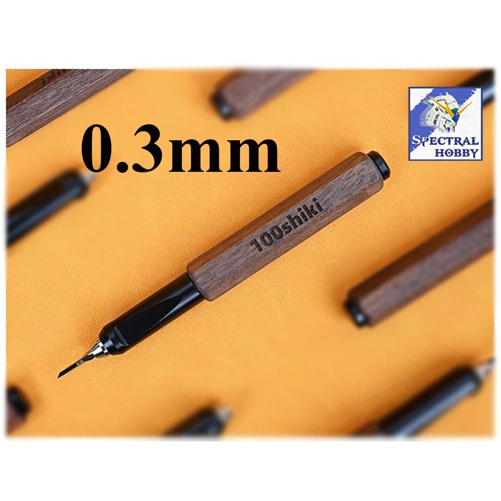 Dụng cụ 100Shiki kẻ tạo line chisel 0.1 - 1.0mm cho mô hình kèm Cán chisel Yata mirror engraving knife pen holder