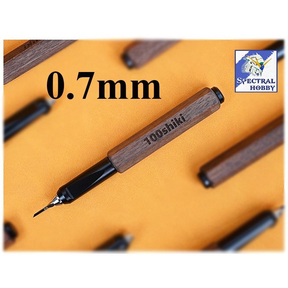 Dụng cụ 100Shiki kẻ tạo line chisel 0.1 - 1.0mm cho mô hình kèm Cán chisel Yata mirror engraving knife pen holder
