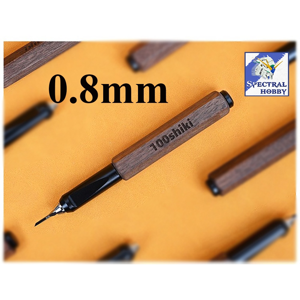 Dụng cụ 100Shiki kẻ tạo line chisel 0.1 - 1.0mm cho mô hình kèm Cán chisel Yata mirror engraving knife pen holder